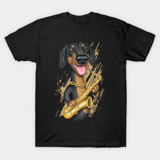 Dachshund Saxophone Player T-Shirt